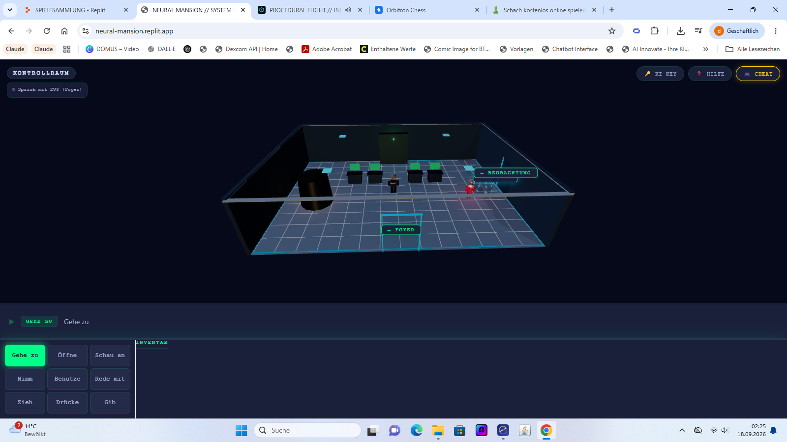 Neural Mansion point-and-click preview